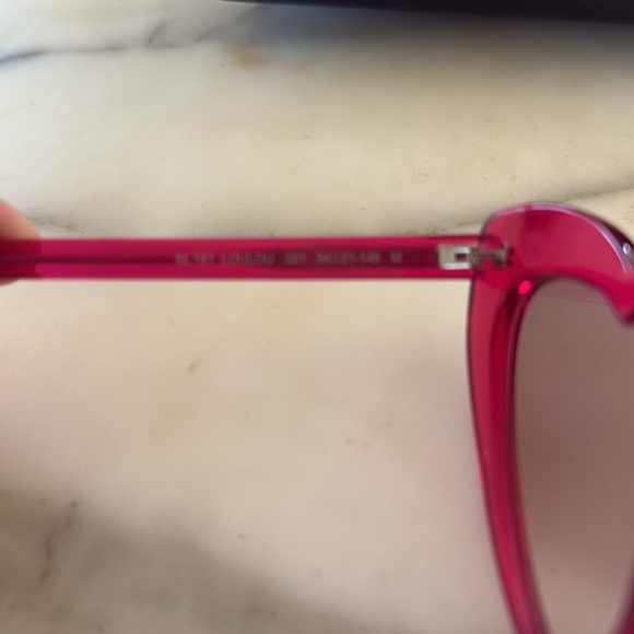Saint Laurent Pink LOU LOU heart glasses! NBW - Picture 5 of 5